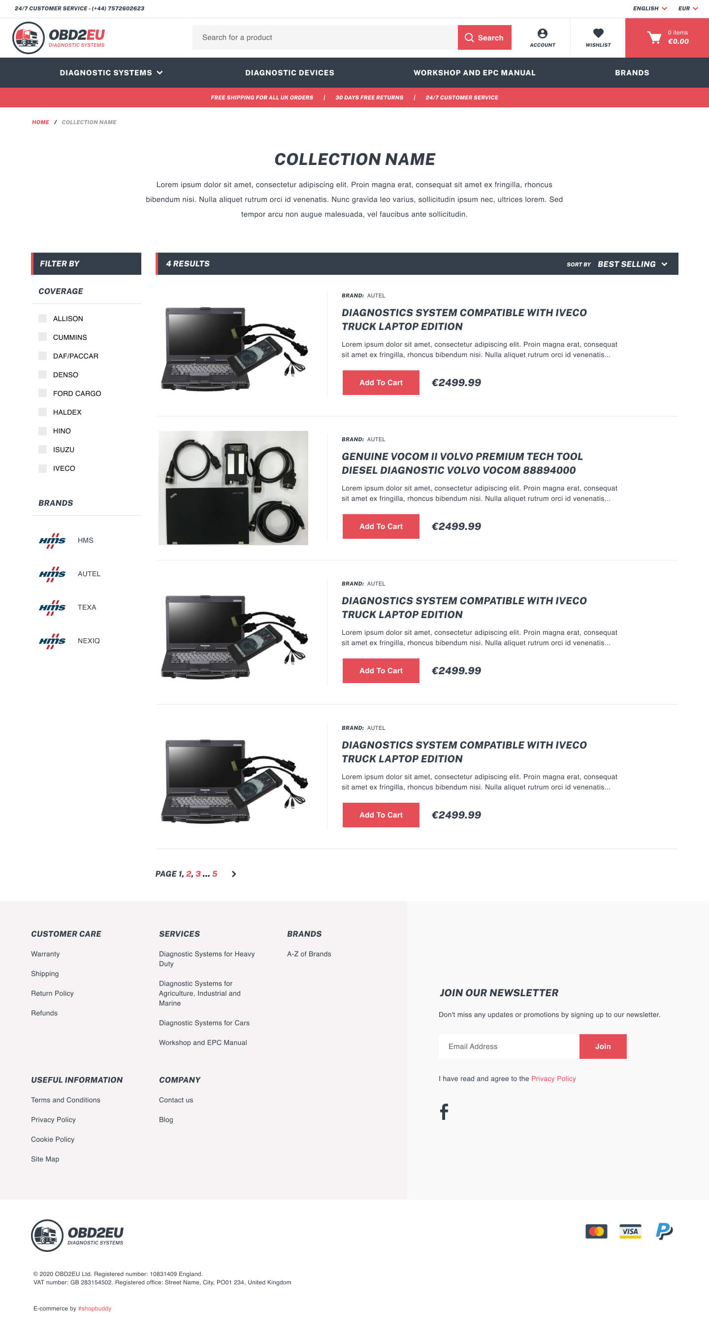 OBD2EU collection page redesign