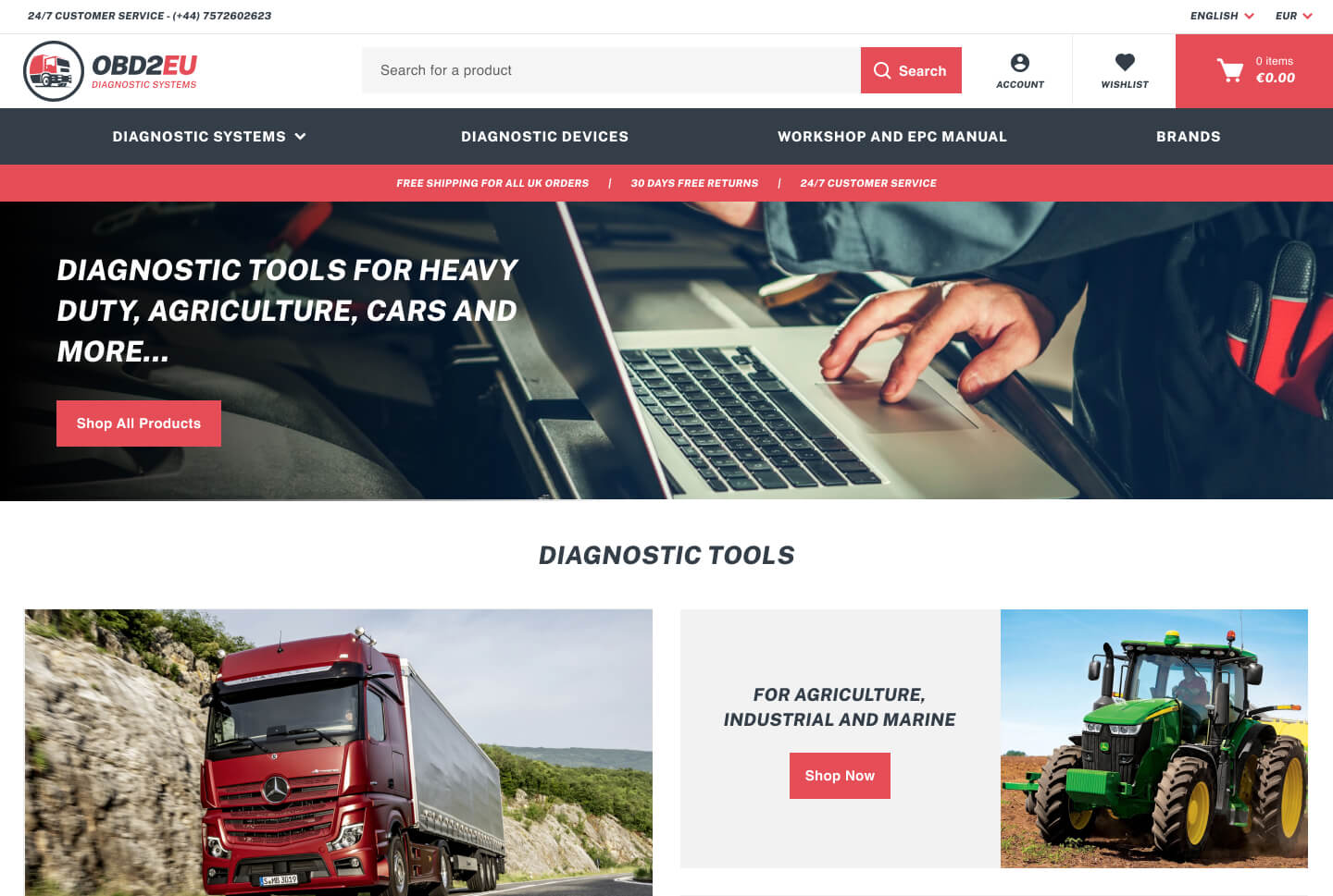OBD2EU homepage redesign zoomed detail