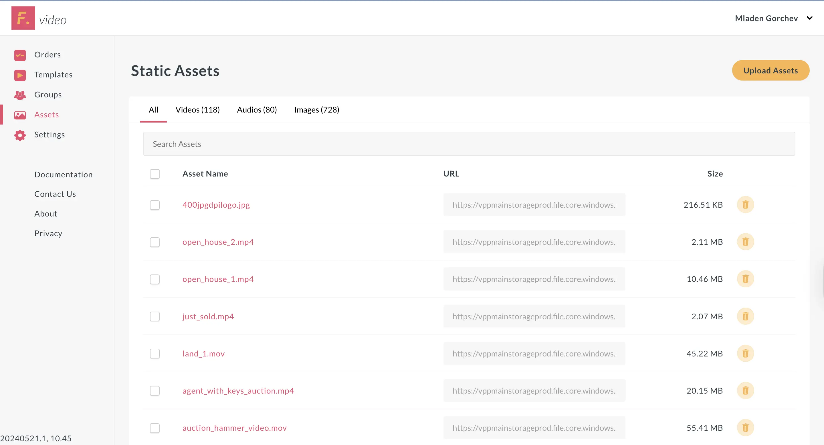 Vixel assets page